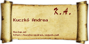 Kuczkó Andrea névjegykártya